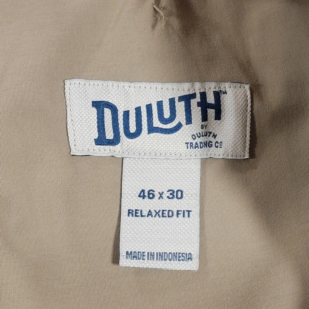 Duluth Trading Flex Dry On The Fly Cargo Pants Khaki Relaxed Fit Men's 46x30